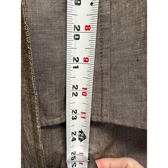 Tahari Linen Blend Skirt Suit Set Short Sleeve Belted Blazer & Flared Skirt Sz 6 - Picture 9 of 15